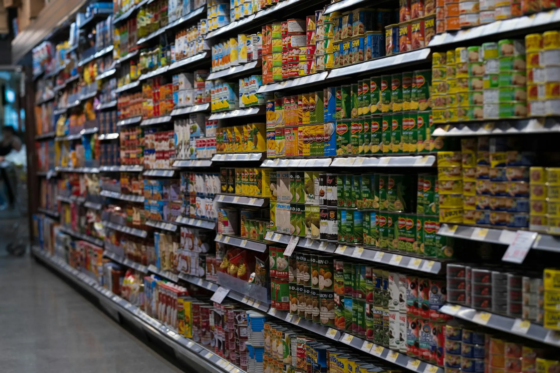 Food and household staples packed for a Monthly Support package